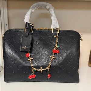 30cm LV Speedy Soft Bag with Cherry Charm